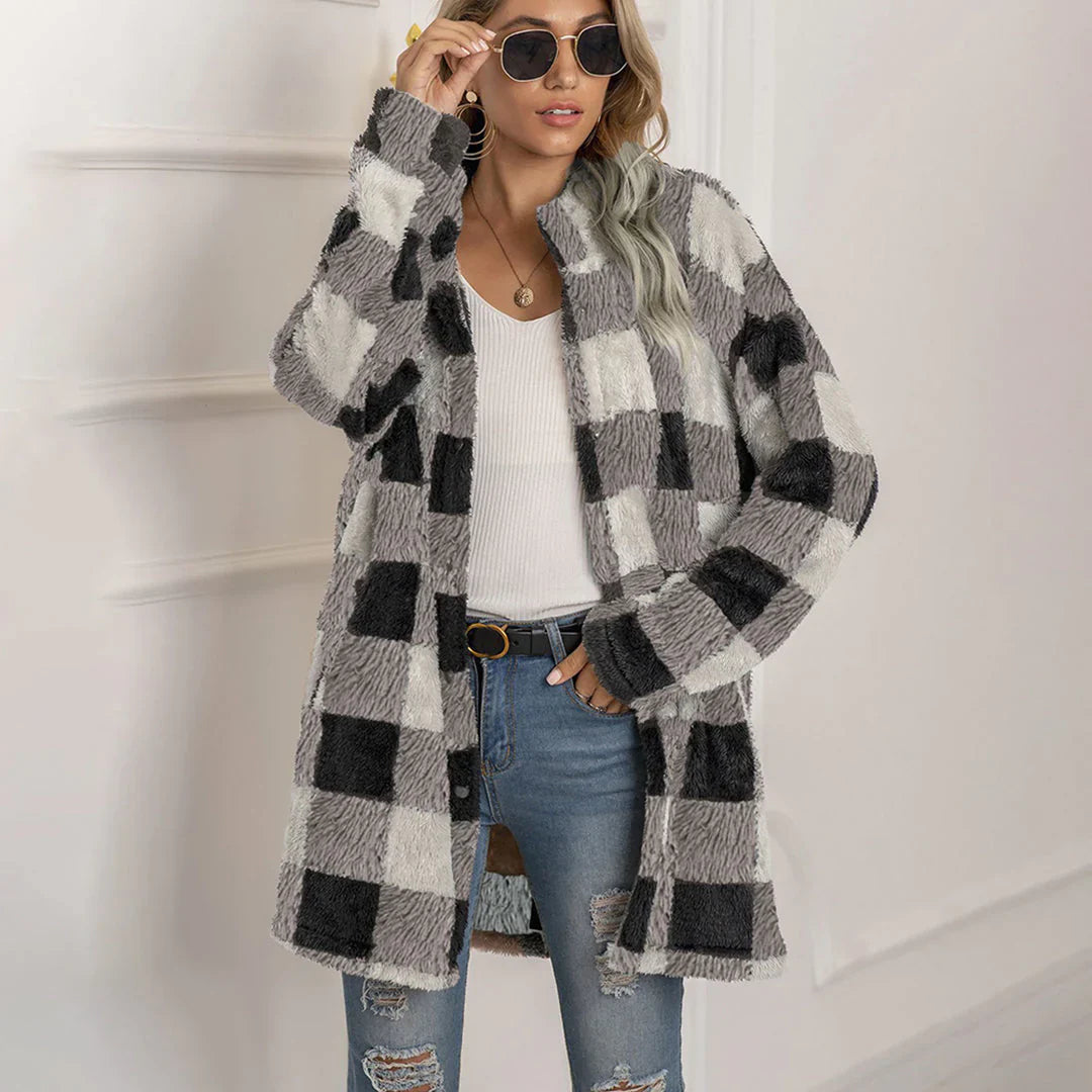 R&B | Bequeme karierten Jacke