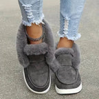 R&B | Winter Flach Schuh Dick-Sohlige Samt Slipper Schnee Stiefel