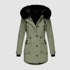 Wasserdichte Winterjacke mit Kapuze für Damen