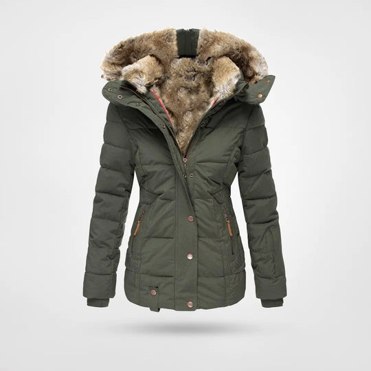 R&B | Warme Modische Winterjacke mit Innenfutter und Kapuze