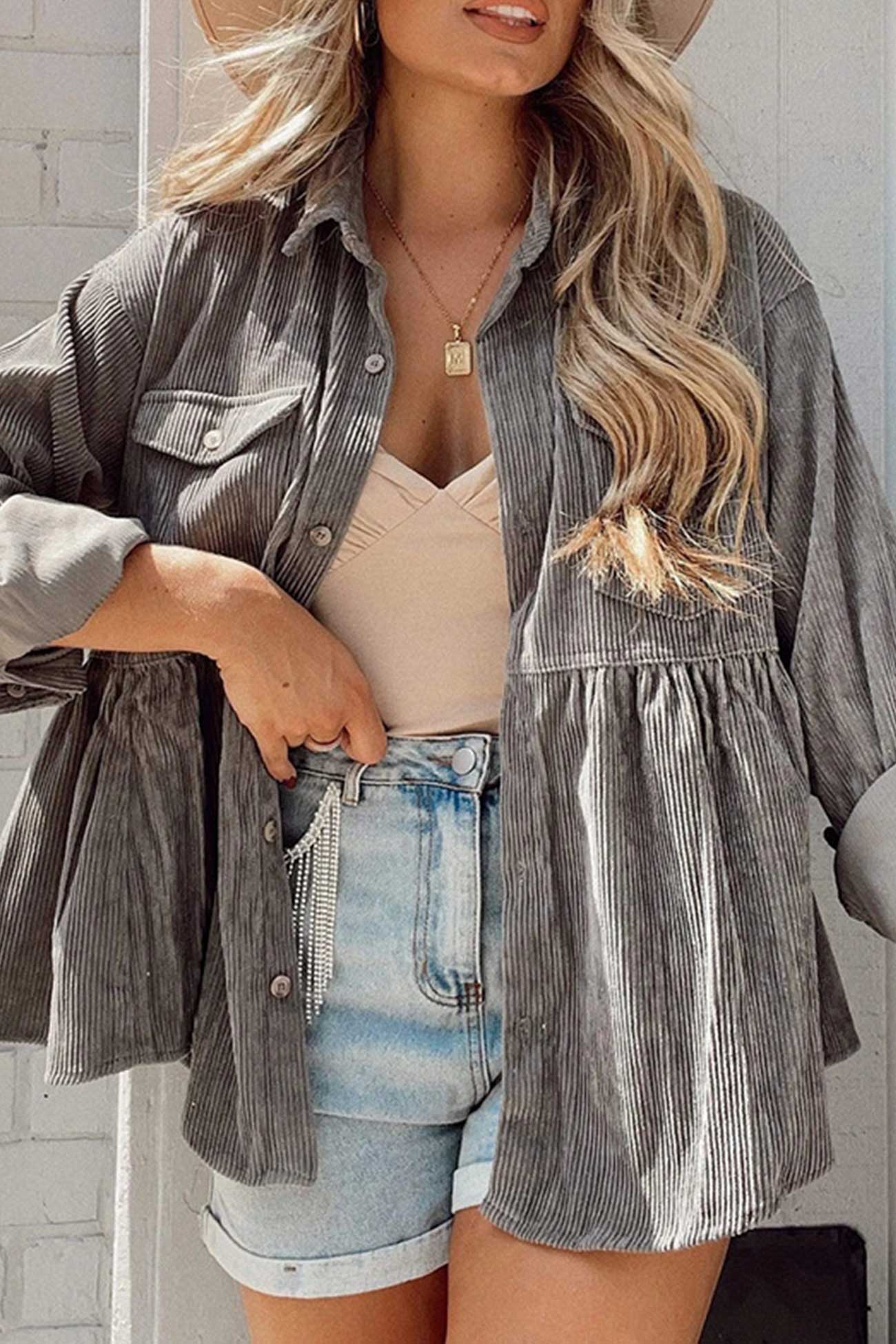 R&B | Jacke mit Revers und Taschen