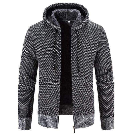 R&B - Lässige Herbst Strickjacke mit Kapuze für Männer