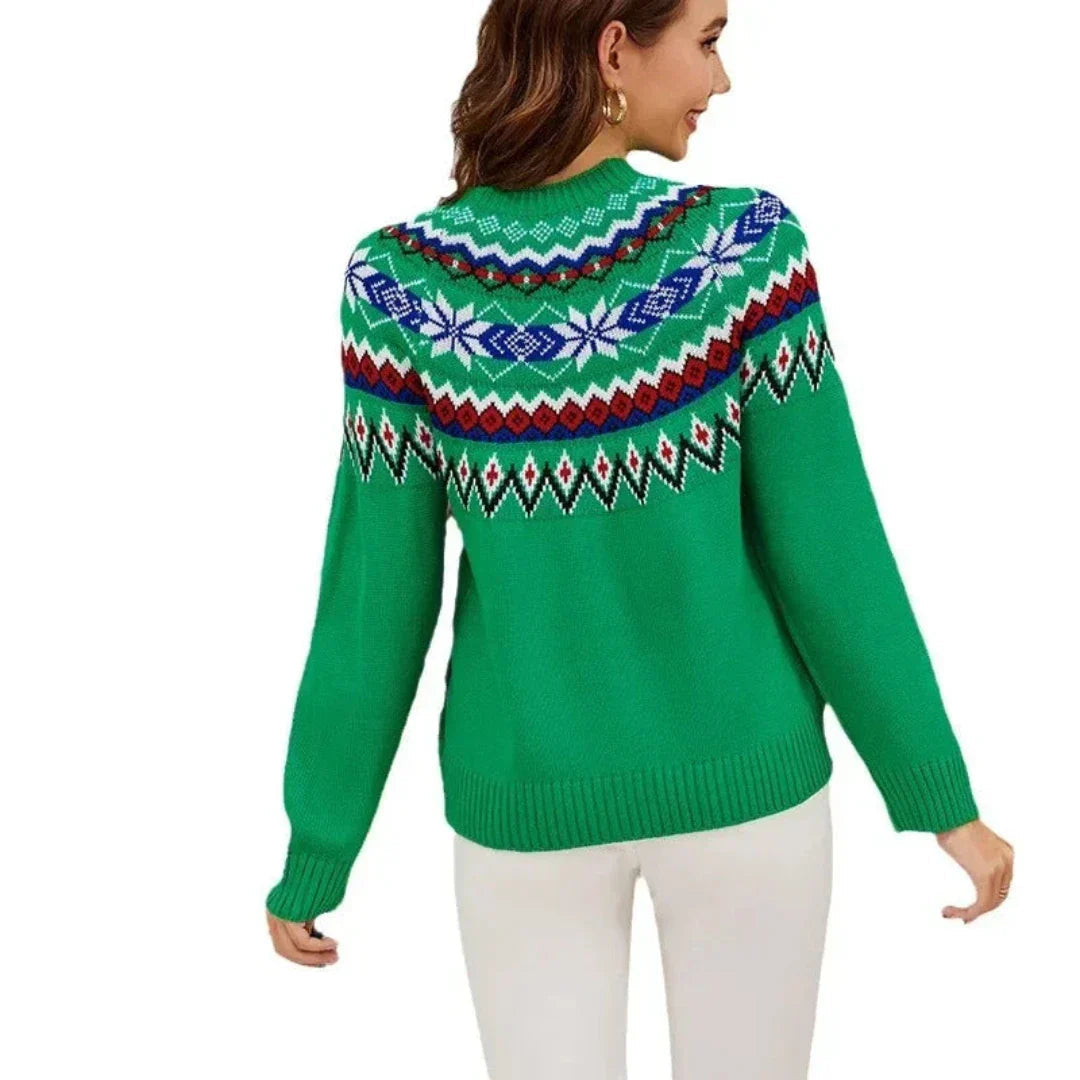 R&B | Weihnachtspullover Damen Warmer Strick Winterpullover