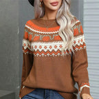 R&B | Norwegische Pullover Damen Strickwinterpullover für Damen