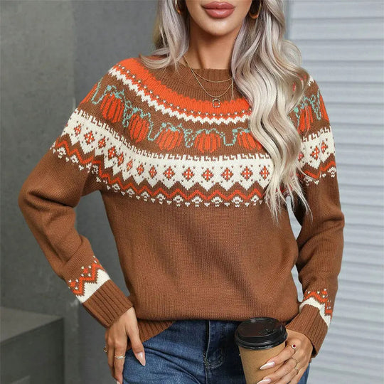 R&B | Norwegische Pullover Damen Strickwinterpullover für Damen