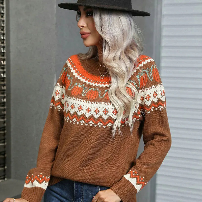 R&B | Norwegische Pullover Damen Strickwinterpullover für Damen
