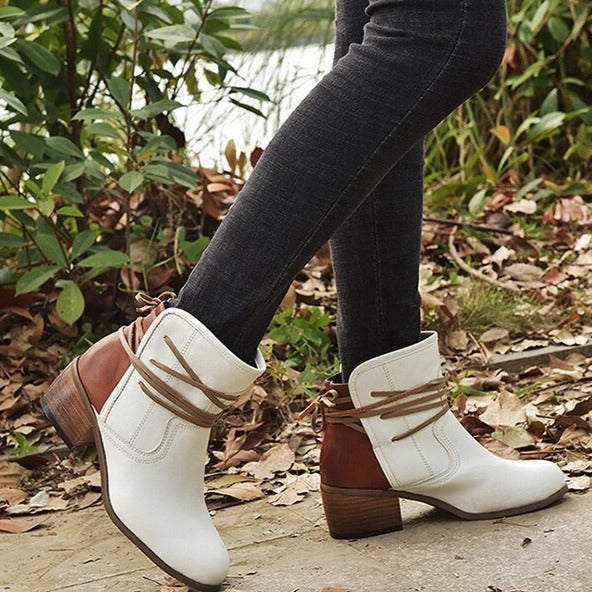 R&B | Damenstiefel Weinlese Schnürstiefel