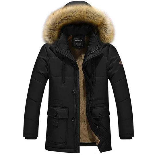 R&B | Winterjacke - Damen Parka mit Kapuze und Kunstfell