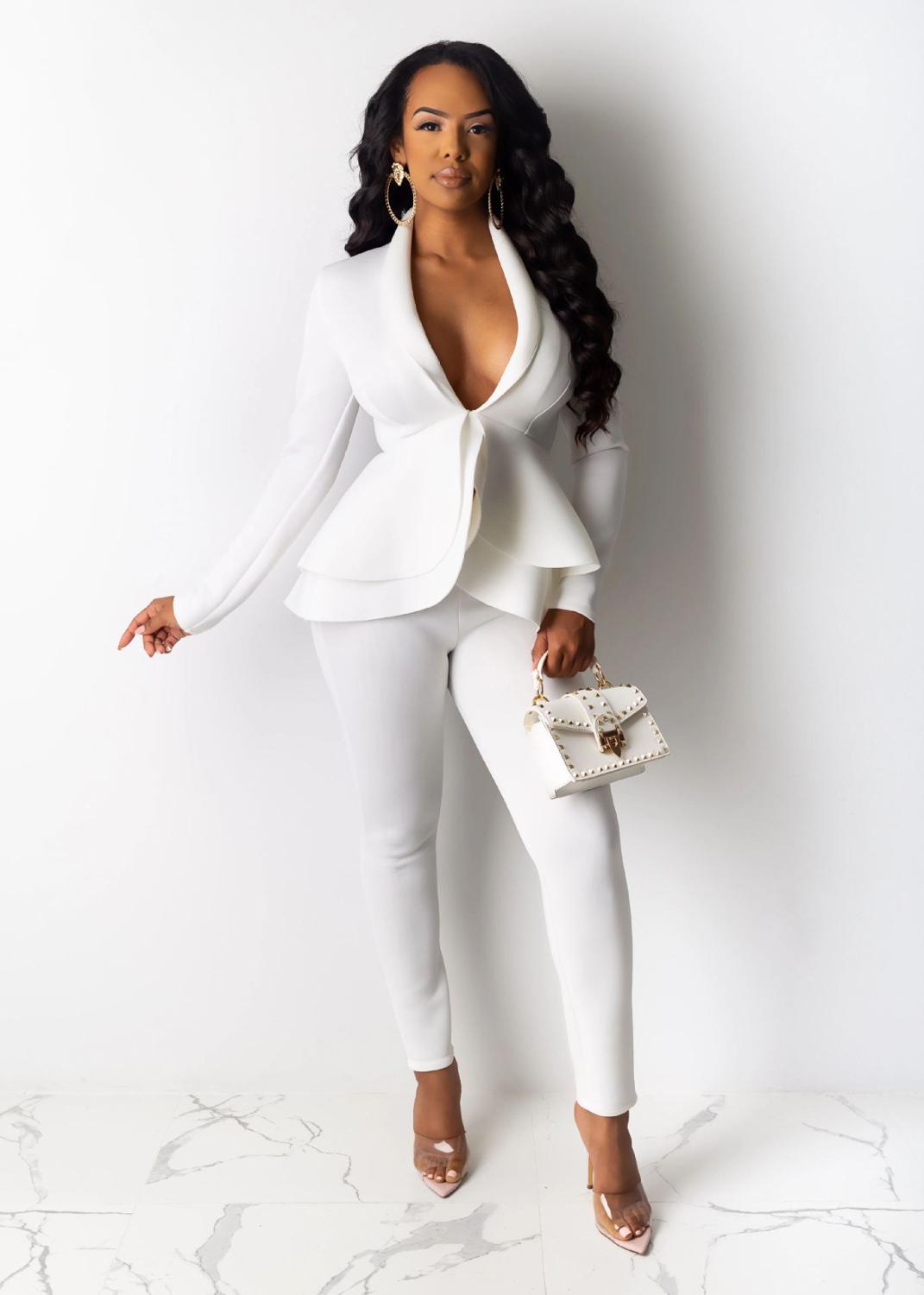 R&B | Blazer mit Volantärmeln