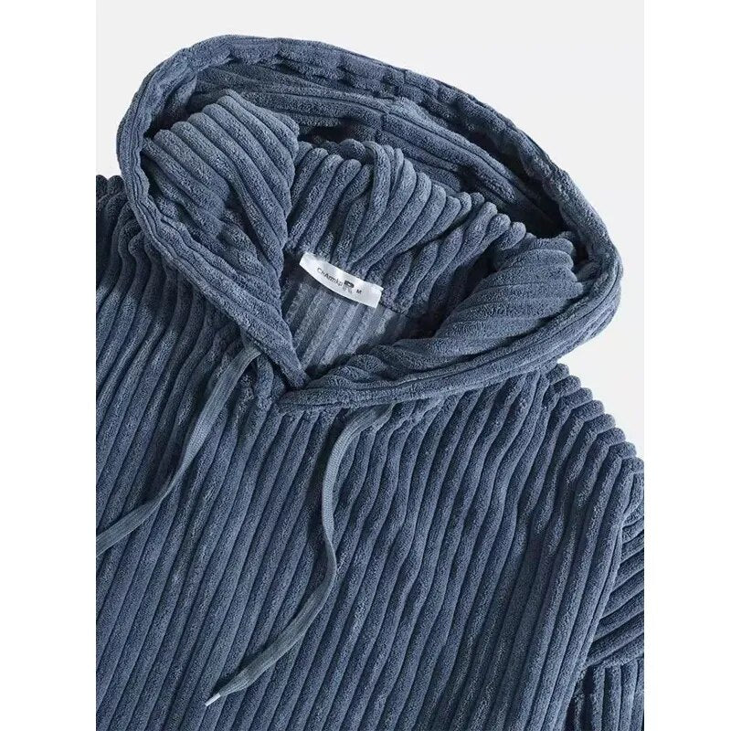 R&B | Hochwertige Herrencordjacke mit Kapuze