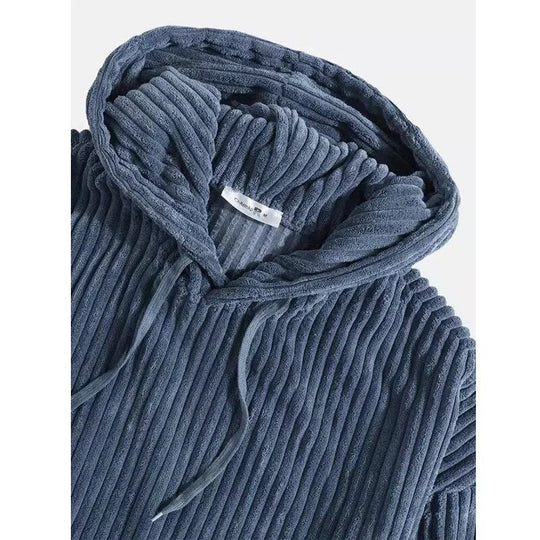 R&B | Hochwertige Herrencordjacke mit Kapuze