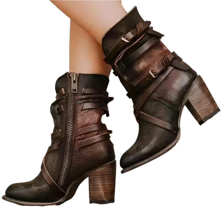 Damen Ankle Boots mit Vintage-Charme & modernem Absatz R&B