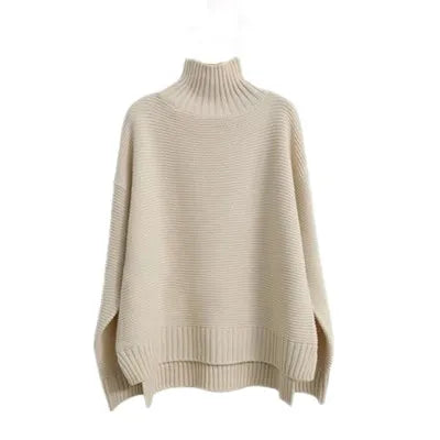 R&B | Oversized Rollkragenpullover Gestricktes Polyester Komfort und Eleganz