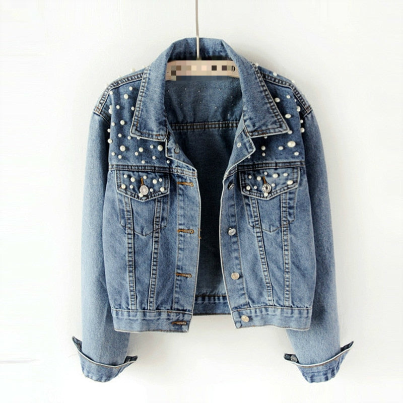 Heidi-Mode | Lässige Jeansjacke mit Perlen