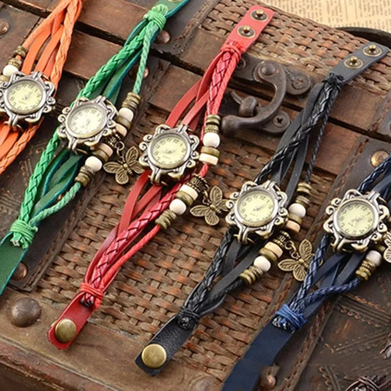 R&B | Damen-Accessoire-Uhr mit Vintage-Blumenarmband