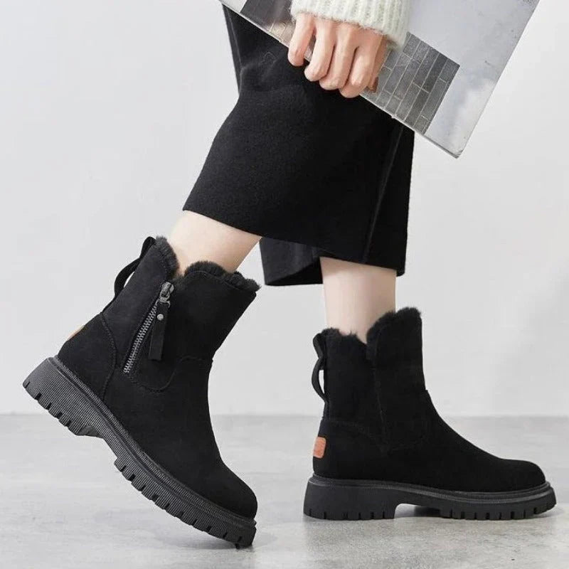 R&B | Wollgefütterte Reißverschlussstiefel für Damen