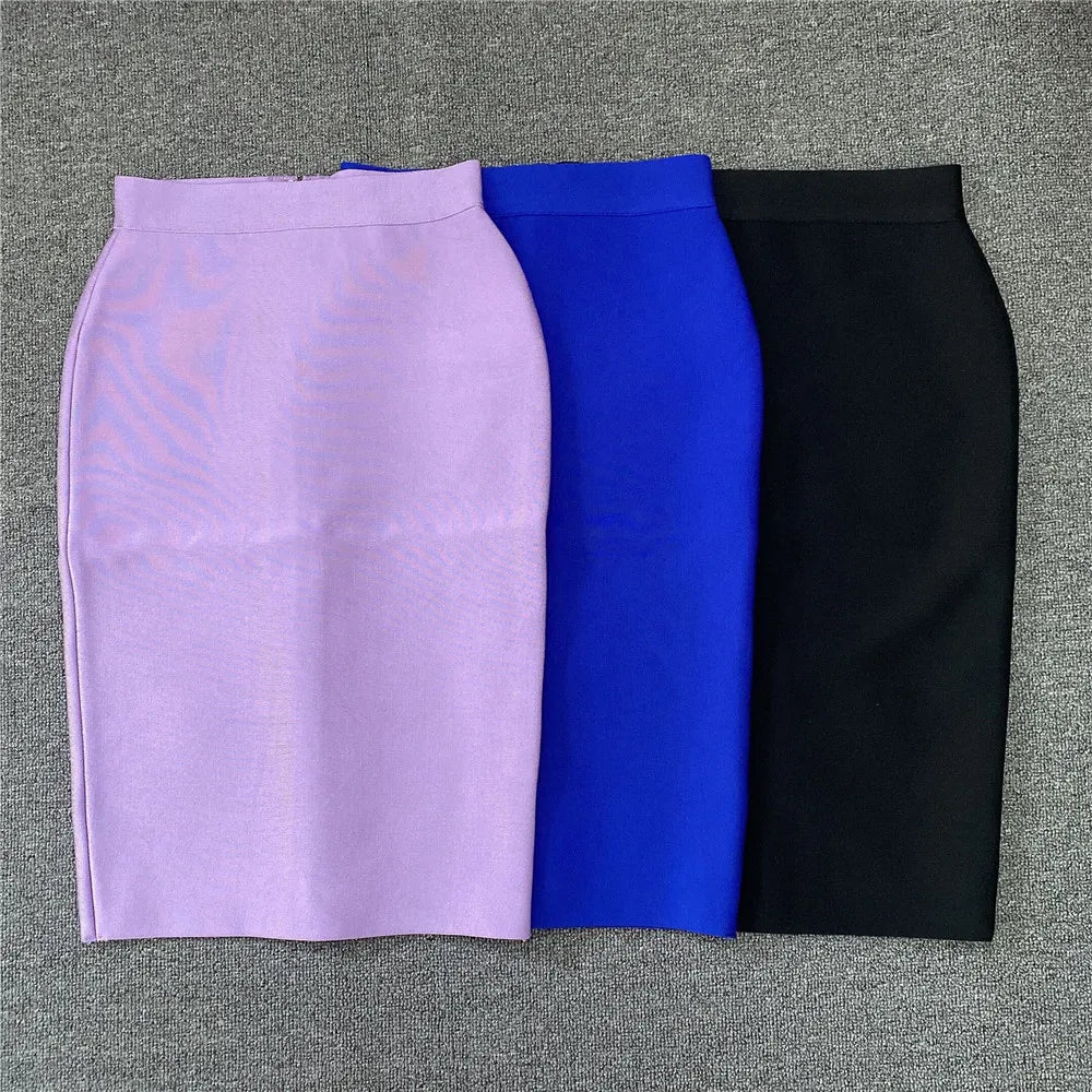 R&B | Frauen Neue Rayon Bandage Rock Elegante Bleistiftrock Berühmte Sexy Club Party Kleidung Vintage Vestios