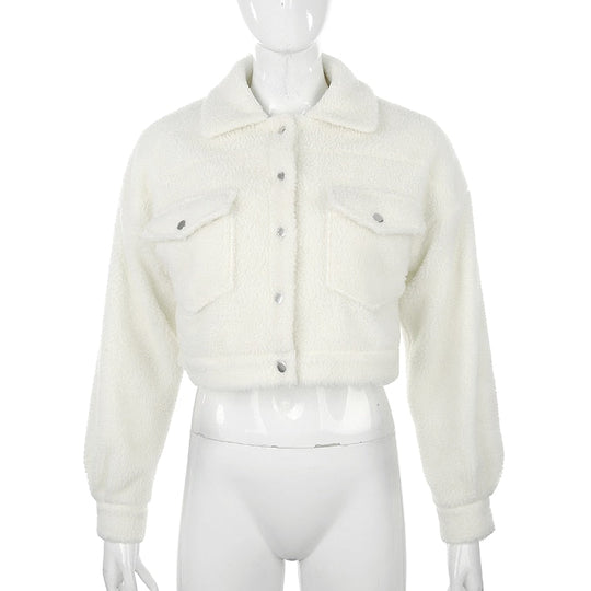 R&B | Kurze Jacke aus synthetischer Schafwolle