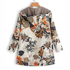 R&B | Warme Damenjacke Mit Blumenmuster