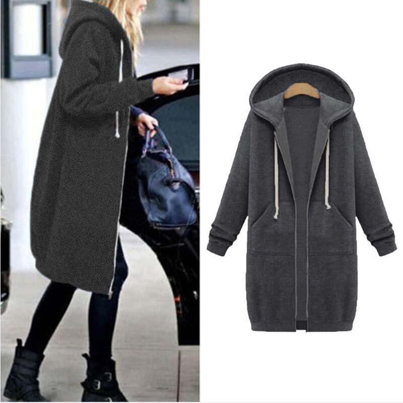 R&B | Chic lange Sweatshirtjacke