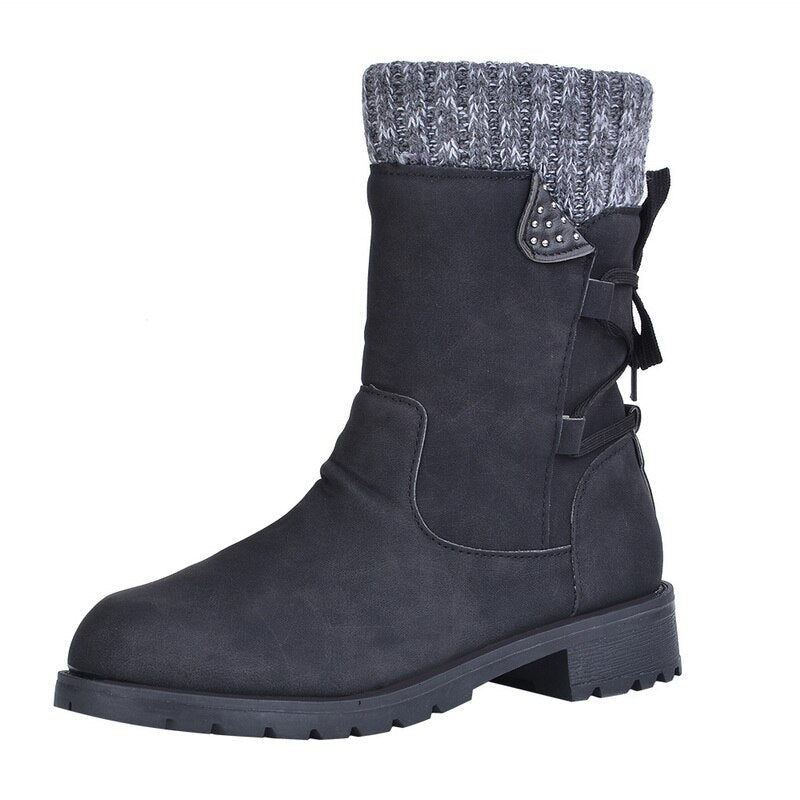 R&B | Grakosystiefel mit Retro-Metall und Schnallenverzierung