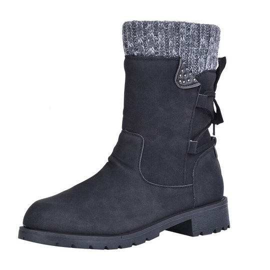 R&B | Grakosystiefel mit Retro-Metall und Schnallenverzierung