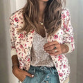R&B | Blumenmuster Bomberjacke Polyester Stilvoll, Lässig