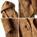 R&B | Grob gestrickte Jacke mit Kapuze für Herren