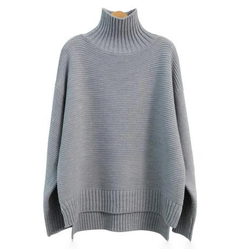 R&B | Oversized Rollkragenpullover Gestricktes Polyester Komfort und Eleganz