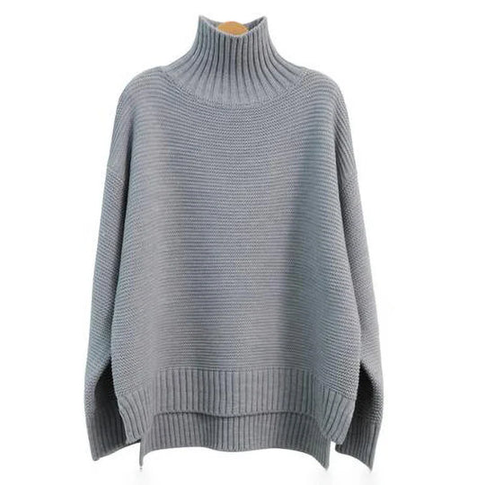 R&B | Oversized Rollkragenpullover Gestricktes Polyester Komfort und Eleganz
