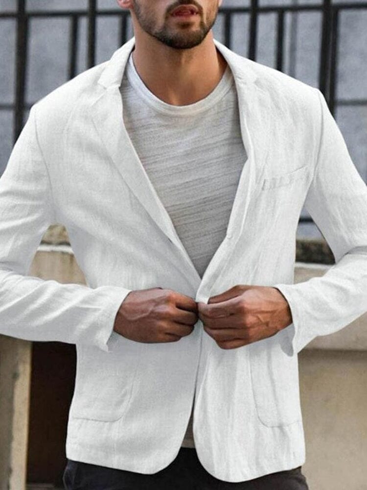 R&B | Einfarbiger Leinenblazer für Herren