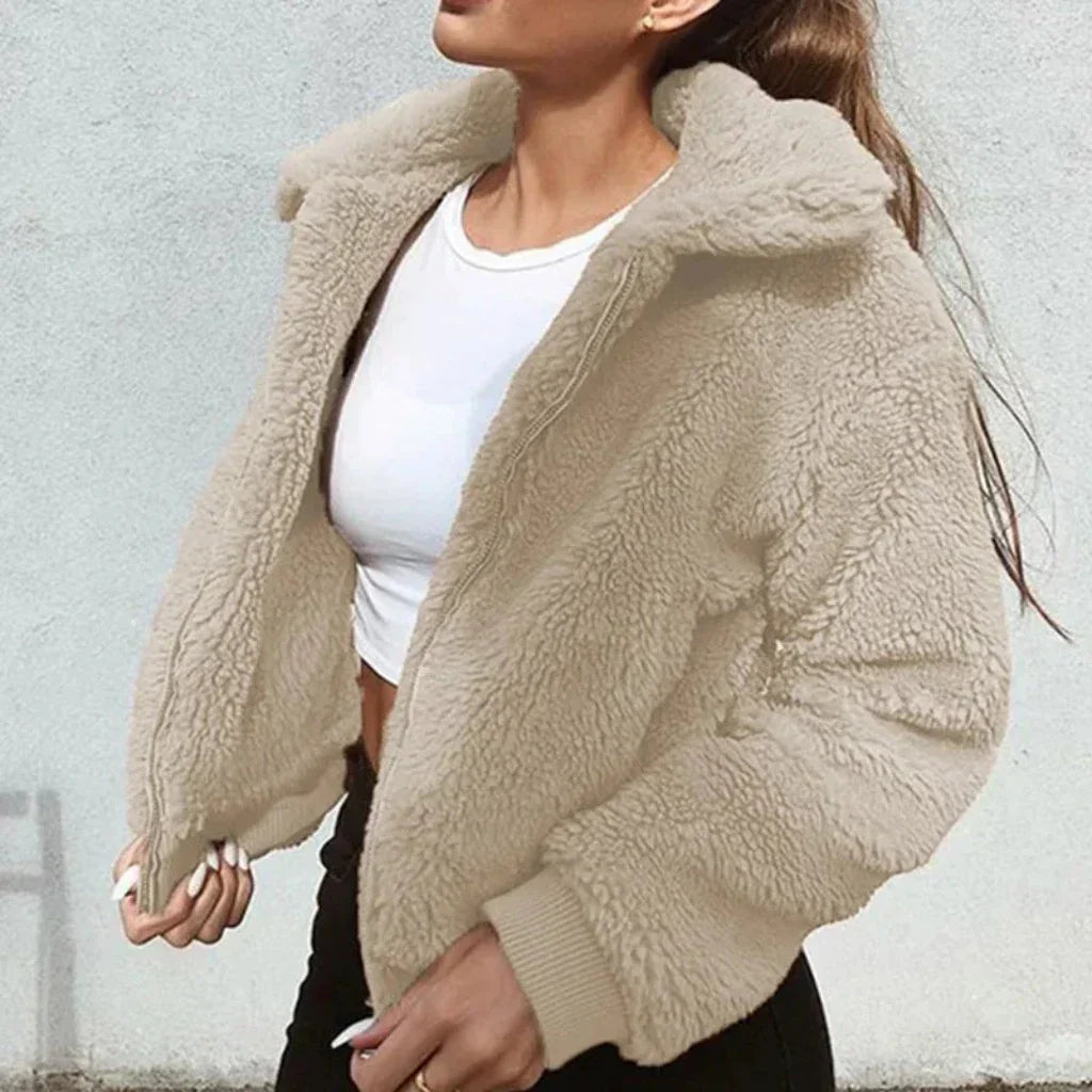 R&B | Teddy Mantel - Oversized Fit - Weiches Fleece - Reißverschluss - Lässiger Look