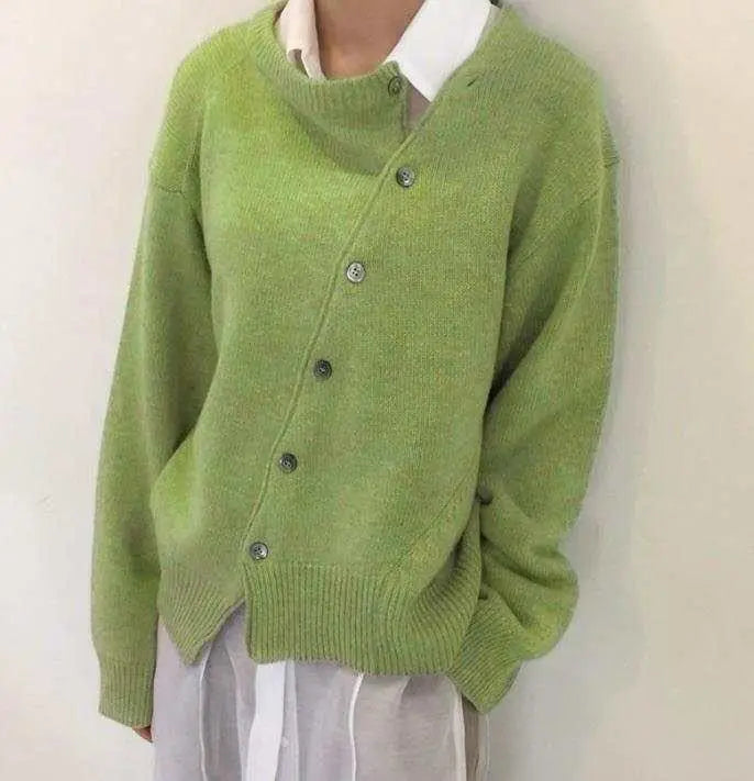Wickel-Cardigan mit Knopfdetail