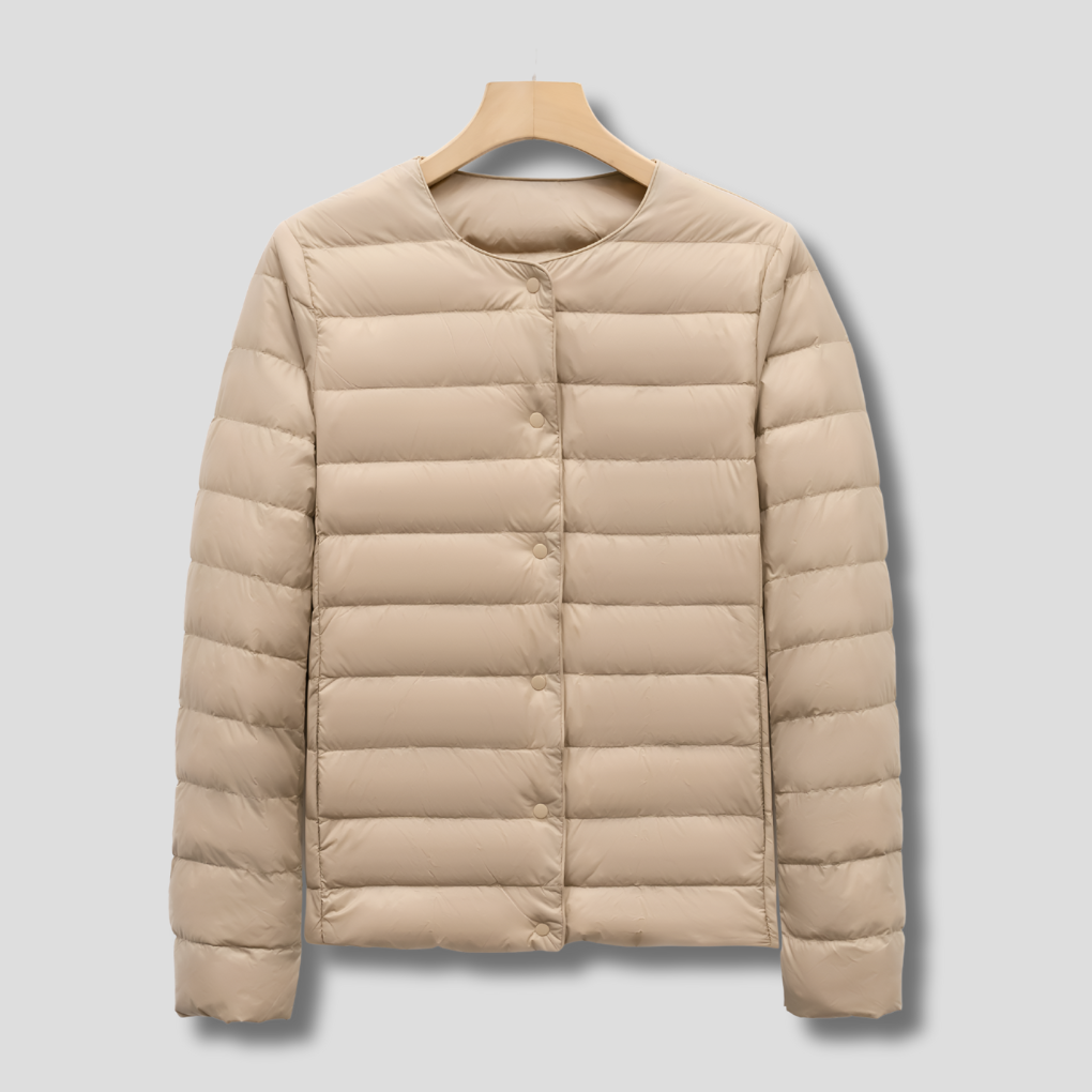 R&B | Tragbare Wattierte Jacke Ohne Kragen für Frühling und Winter