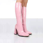 R&B Lackstiefel mit Absatz