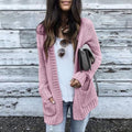 R&B | Strickjacke Gestrickt Offene Vorderseite Entspannt Passform mit Taschen
