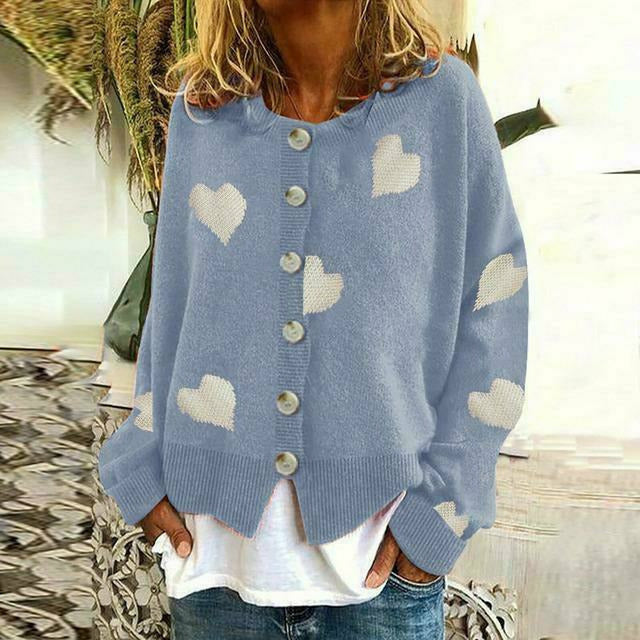 R&B | Strickjacke mit Herzdruck