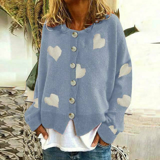 R&B | Strickjacke mit Herzdruck