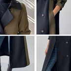 R&B | Schicker marineblauer und olivfarbener Trenchcoat