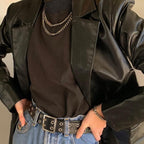 R&B | MODACHIC Freizeitblazer aus PU-Leder