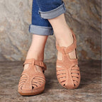 Leder Retro Orthopädische Sandalen R&B