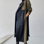 R&B | Schicker marineblauer und olivfarbener Trenchcoat