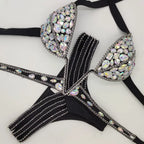 R&B | Venus Urlaub V-Kragen Rhinestone Badeanzug Daimond Bikini Set Push-Up Badeanzug Bling Stein Badeanzug