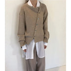 Wickel-Cardigan mit Knopfdetail