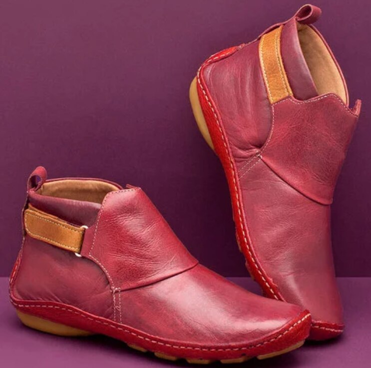 Imitatleder Damen Stiefeletten R&B