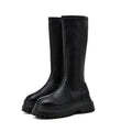 R&B | Hohe Stiefel Damen Schwarz Tracksohle