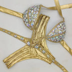 R&B | Venus Urlaub V-Kragen Rhinestone Badeanzug Daimond Bikini Set Push-Up Badeanzug Bling Stein Badeanzug