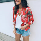 R&B | Rote Jacke mit floralem Druck