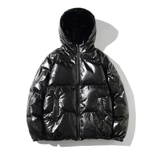 R&B | Winddichte metallische Winter-Pufferjacke