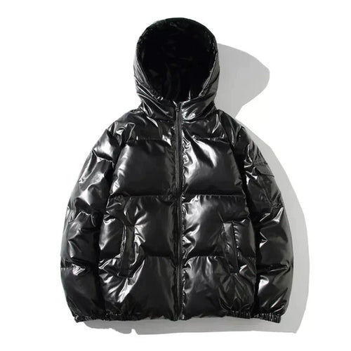 R&B - Winddichte metallische Winter-Pufferjacke